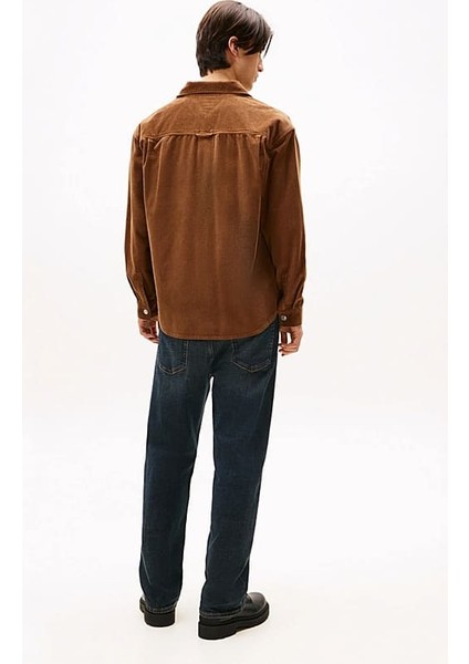 Erkek Rahat Kalıp Fitilli Kadife Gömlek Ceket - Taba modelleri