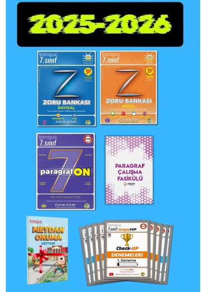 7. Sınıf Zoru Bankası Tüm Dersler Seti + Paragrafon + Check Up Deneme Seti
