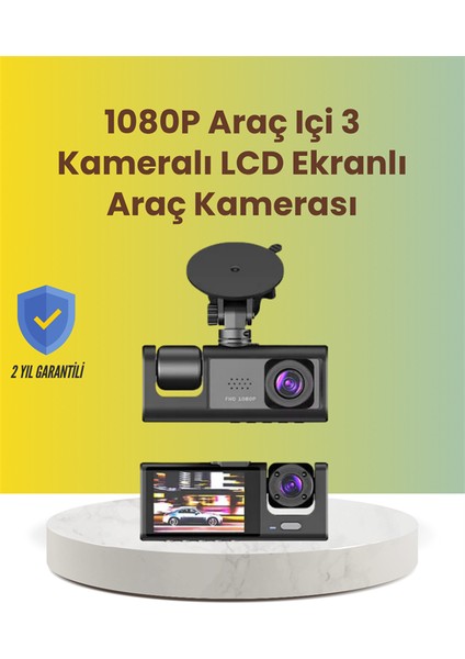 Ta-01 2.0 Inç Ekranlı 3 Kanallı Araç Kamerası