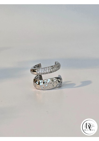 - Glow Earcuff – Gold & Silver Kaplama Zirkon Detaylı (KOD-306)