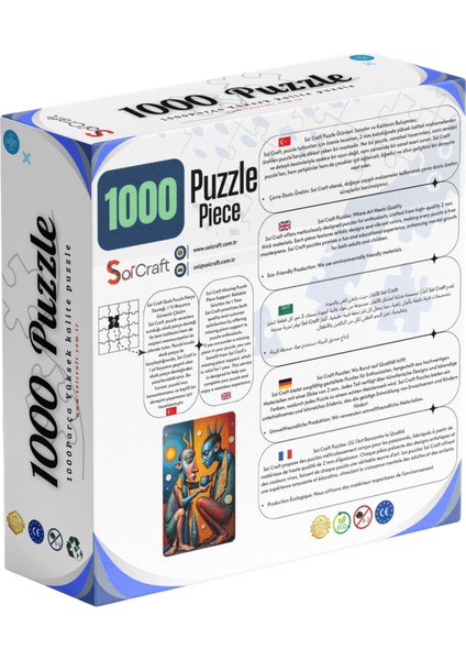1000 Parça Puzzle Mavi Bedende Kırmızı Ruh fiyatları
