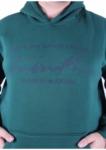 Mocgrande Büyük Beden 3ip Kapüşonlu Sweat Let's Go 25720 Neftı modelleri