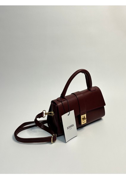 Martha Bordo Mat Kadın Omuz ve Kol Çantası