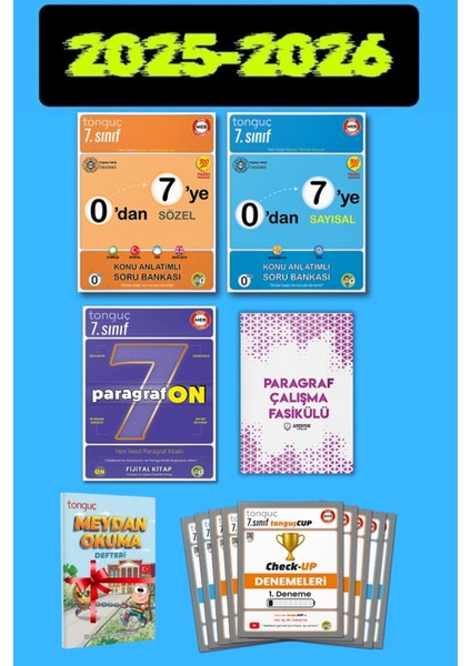 7. Sınıf 0\'dan 7\'ye Konu Anlatımlı Soru Bankası Seti + Paragrafon + Check Up Deneme Seti