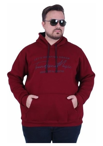 Mocgrande Büyük Beden 3ip Kapüşonlu Sweat Let's Go 25720 Murdum