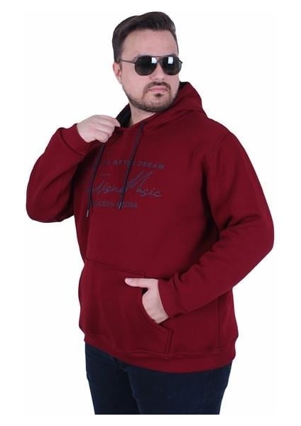 Mocgrande Büyük Beden 3ip Kapüşonlu Sweat Let's Go 25720 Murdum fiyatları