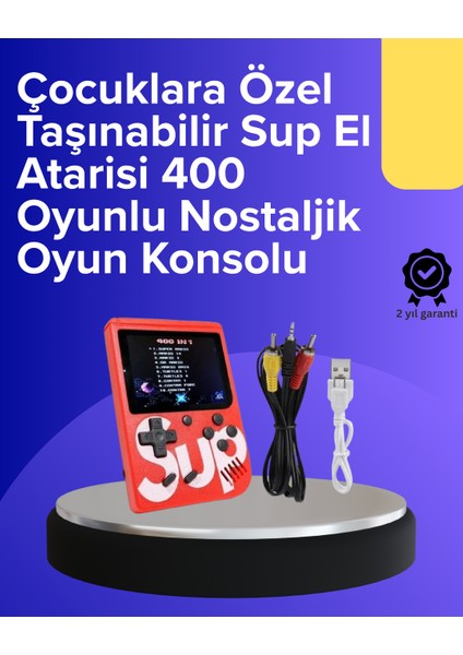 400 Oyunlu Taşınabilir Retro El Konsolu
