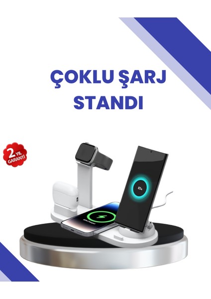 Masaüstü Düzenleyici 4’ü 1 Arada Kablosuz Şarj Aksesuarı