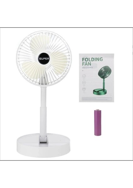 Katlanır Teleskopik Zemin Fanı Yaz Sessiz Öğrenci Masaüstü Fan USB Şarj Edilebilir Taşınabilir Ev Mini Hava Soğutucu ( Lisinya ) fiyatları