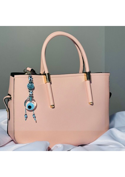 Hediyelik Nazar Boncuklu Şeffaf Anahtarlık, Çanta Süsü - Çanta Charmı modelleri