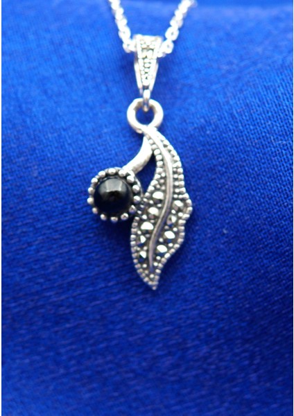 925 Ayar Kadın Oltu Taşı Kadın Kolye SK000118