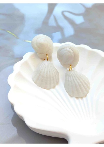 Seashell Doğal Inci El Yapımı Özel Tasarım Küpe fiyatları