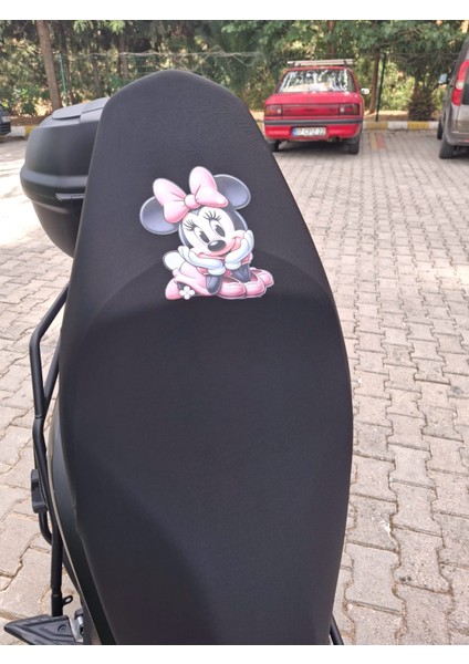 Minnie Mouse Desenli Siyah Motosiklet Koltuk Kılıfı Ekonomik fırsatları