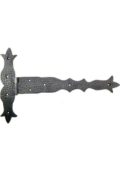 Antika Tarz Dekoratif Pirinç Kuyruklu Dövme Menteşe - 251X393 Mm, Oksit ( Lisinya )