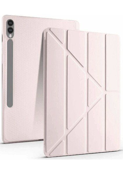 Bfs Samsung Galaxy X610 Tab S9 Fe Plus 12.4 Kılıf Kalemlikli Mars Tablet Kılıfı - Rose Gold