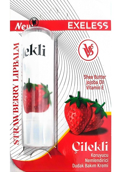 2 ADET ÇİLEK VE KİRAZ Exeless Koruyucu Nemlendirici Dudak Bakım Kremi soğuk havalarda dudak çatlamalarını engeller bakımını sağlar modelleri