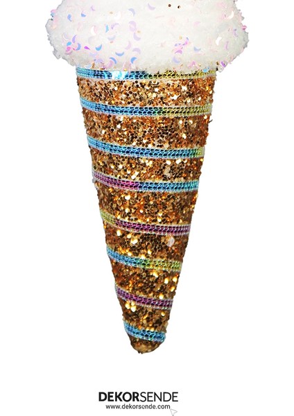 Yılbaşı Çam Ağacı Süsü Pullu Dondurma Çok Renkli 17 cm fiyatları