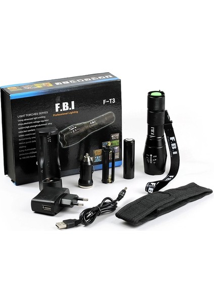 F-T3 Su Geçirmez Alüminyum Oksidiyon Şarjlı El Feneri ( Lisinya ) fiyatları