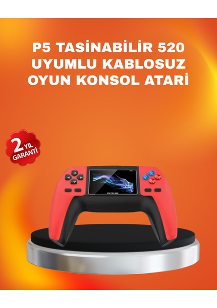 Uzun Pil Ömürlü 520 Oyunlu P5 Retro Konsol