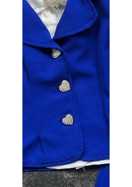 Kız Çocuk 3'lü Takım - Yelek - Gömlek- Pantolon + Broş Hediye fırsatları