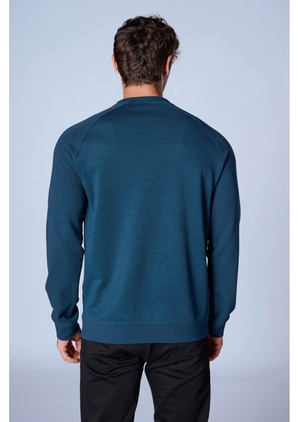 Esw 2938 Bisiklet Yaka Erkek Düz Sweat Petrol indirimleri