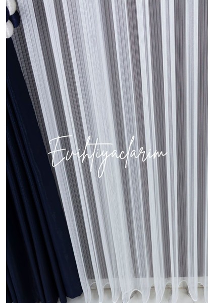 Her Odaya Uygun Kaliteli Işçilik Akru Model 1/2 Seyrek Pileli Ütü Istemeyen Tül Perde