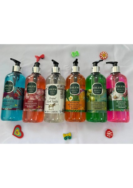 Eslem 500 ml 6'lı Sıvı Sabun Karma Hediyeli
