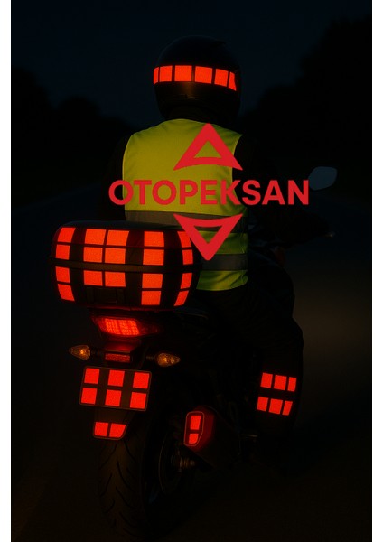 Fosfor Şerit Bant - Reflektör Bant - 30 Metre Kesikli Kırmızı - Tüvtürk Onaylı fırsatları