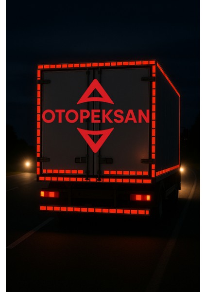 Fosfor Şerit Bant - Reflektör Bant - 30 Metre Kesikli Kırmızı - Tüvtürk Onaylı modelleri