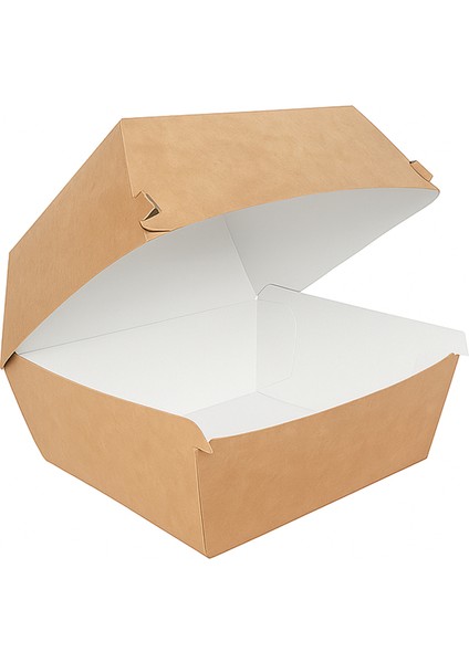 Kraft Hamburger Kutusu 100'LÜ Paket | 12X12X9,5 cm