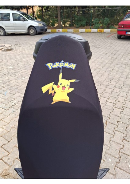 Pokemon Pikachu Desenli Siyah Motosiklet Koltuk Kılıfı Ekonomik fiyatları