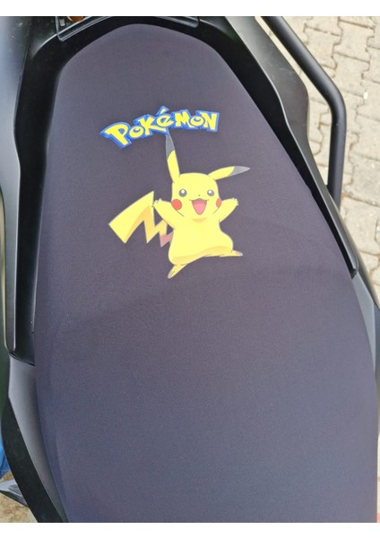 Pokemon Pikachu Desenli Siyah Motosiklet Koltuk Kılıfı Ekonomik modelleri