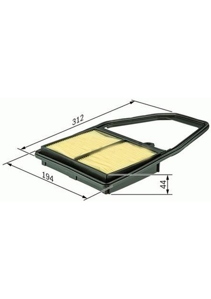 SA2163 - Hava Filtresi Cıvıc Vıı 1.4-1.6-1.7 Ie Vtec- 2.0 Type-R 01-05 Tırnaklı x
