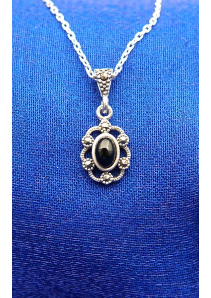 925 Ayar Kadın Oltu Taşı Kadın Kolye SK000121 fiyatları