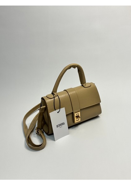 Martha Koyu Bej Mat Kadın Omuz ve Kol Çantası