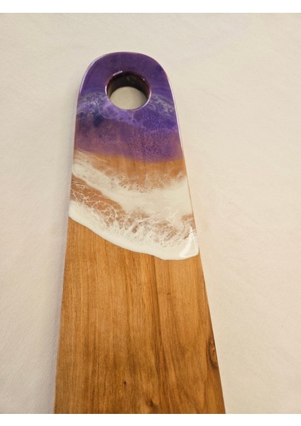 El Yapımı Ceviz Ağacı Epoksi Sunum Tahtası – Mor Beyaz Tasarım modelleri