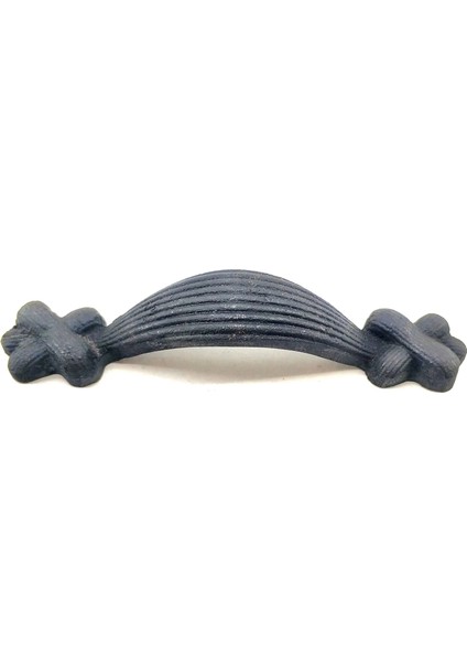 Antika Tarz Dekoratif Pirinç Örgü Mobilya Kulbu - 22X120 Mm, Oksit ( Lisinya )