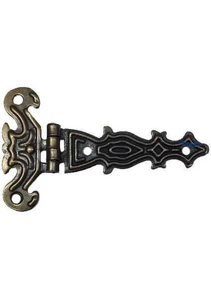 Dekoratif, Sac Tek Kuyruklu Menteşe - 40X68 Mm, Küçük, Antik, 100 Adet ( Lisinya )