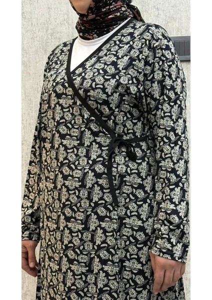 7 Kadın Viskon Pamuklu Bağlamalı Namaz Elbisesi modelleri