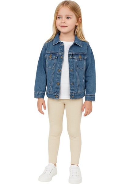 Likralı Kız Çocuk Tayt