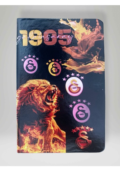 Gs Temalı Özel Tasarım Kapaklı Çizgili Defter – 80 Yaprak Ajanda / Günlük