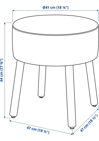 Mörtfors Puf Diseröd Gri 47 x 47 Cm fiyatları