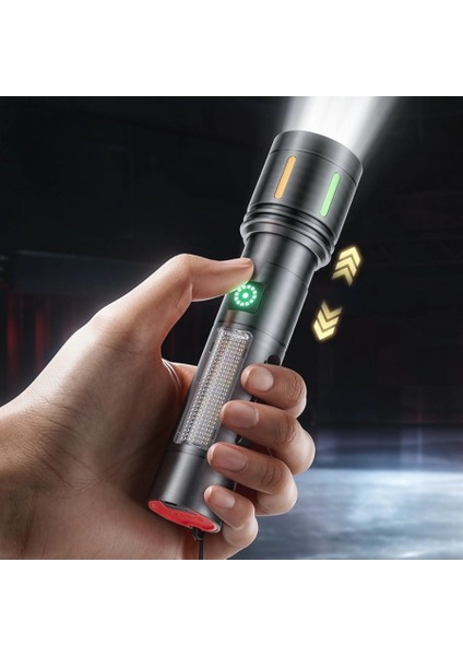 Gold Police GP-212 Şarjlı Metal El Feneri | 1000 Lümen Polis Feneri Çakarlı ( Lisinya ) fiyatları