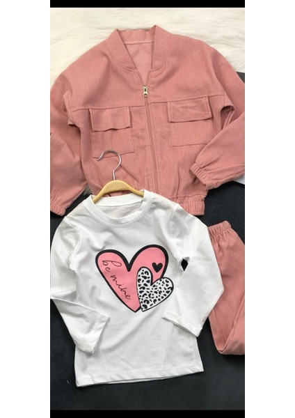 Kız Çocuk Kadife Üçlü Takım - Ceket- Body - Pantolon indirimleri