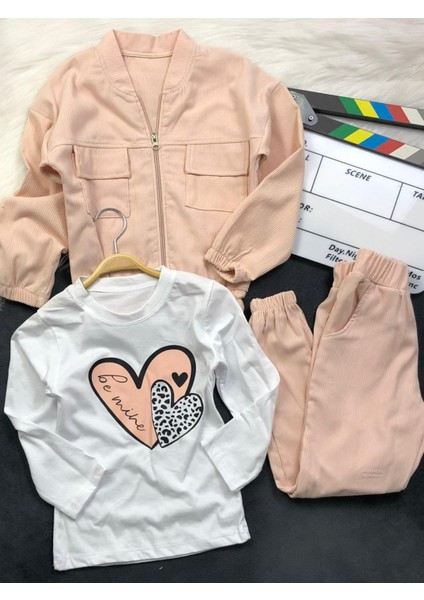 Kız Çocuk Kadife Üçlü Takım - Ceket- Body - Pantolon fiyatları