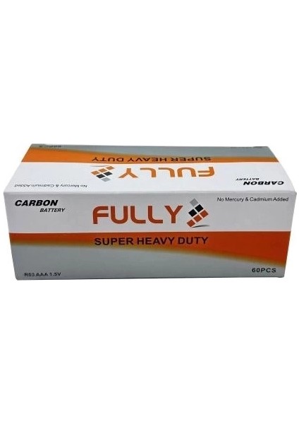 Fully Aaa Süper Heavy Duty Ince Kumanda Pil 60 Adet ( Lisinya )