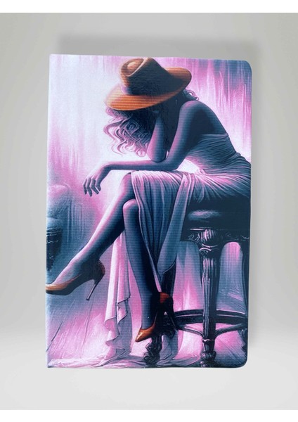 Özel Tasarım Kapaklı Çizgili Defter – 80 Yaprak Ajanda / Günlük