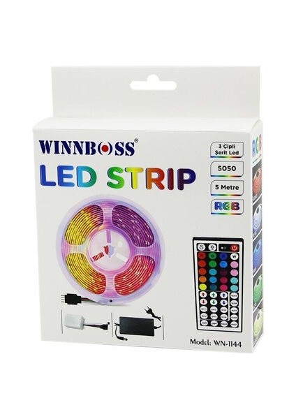 Rgb 3çip Kumandalı Şerit LED 5mt (5067)