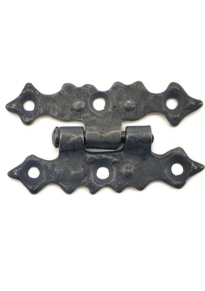 Antika Tarz Dekoratif Pirinç Yıldız Menteşe - 63X36 Mm, Oksit ( Lisinya )