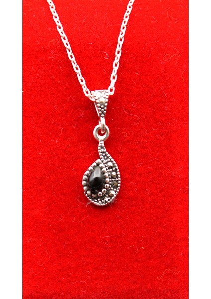 925 Ayar Kadın Oltu Taşı Kadın Kolye SK000122